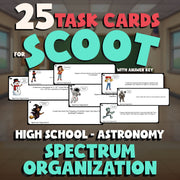 Spectrum Organization SCOOT TASK CARDS Science Game - No Prep Astronomy Review