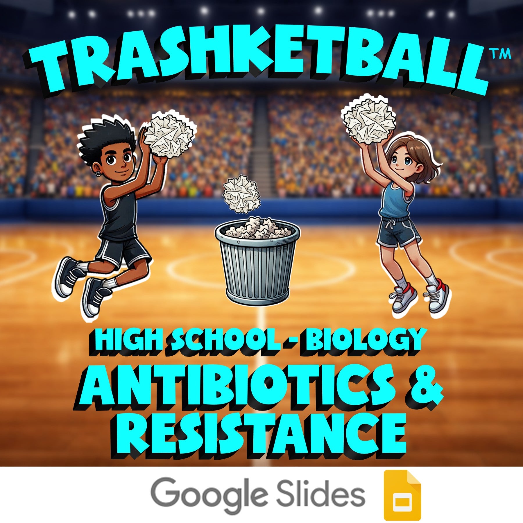 Antibiotics & Resistance TRASHKETBALL Science Game - No Prep Biology Review