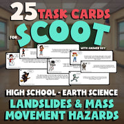 Landslides & Mass Movement Hazards SCOOT TASK CARDS Game - No Prep Earth Science