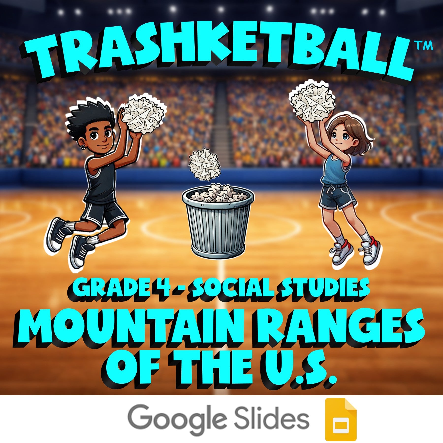 Mountain Ranges of the U.S. TRASHKETBALL Socials Game - No Prep Grade 4 Review