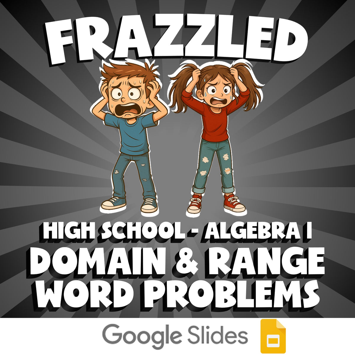 Domain & Range Word Problems FRAZZLED Math Game - No Prep Algebra 1 Review