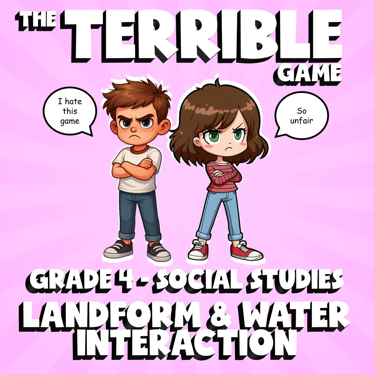 Landform & Water Interaction THE TERRIBLE GAME - No Prep Grade 4 Socials Review
