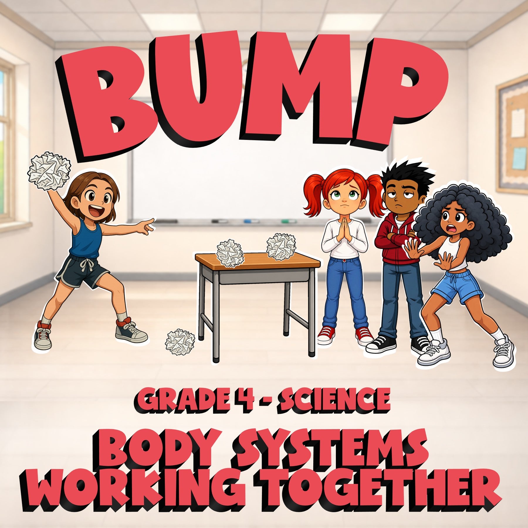 Body Systems Working Together BUMP Science Game - No Prep Grade 4 Review