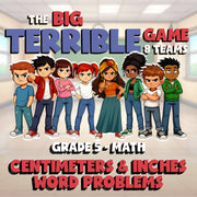Centimeters & Inches Word Problems BIG TERRIBLE GAME - Grade 5 Math Review