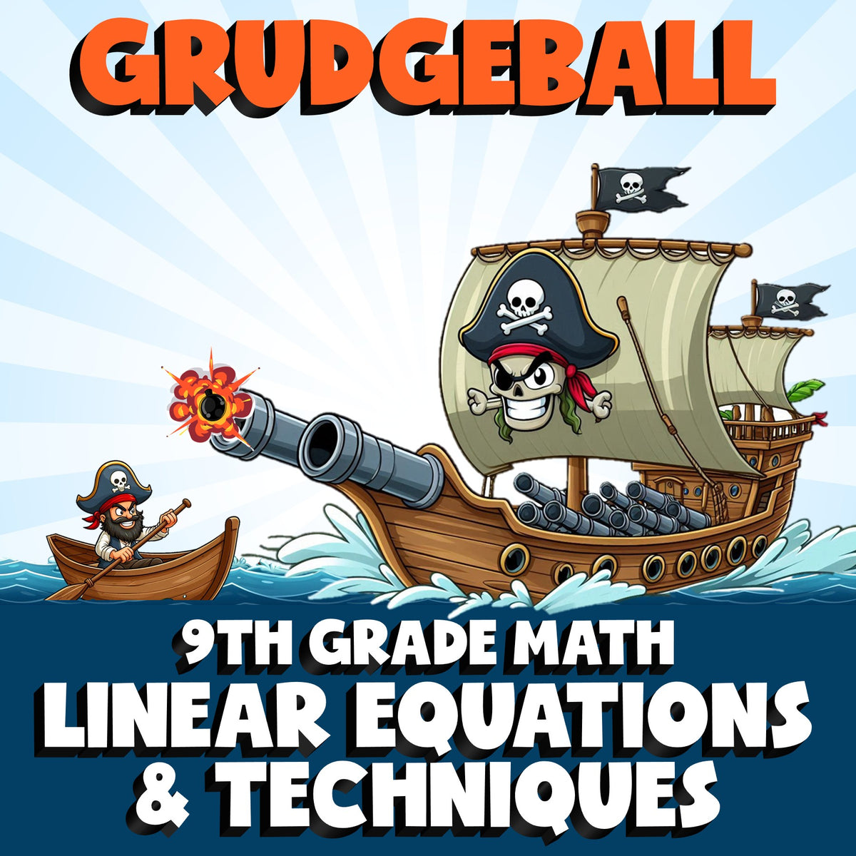 Linear Equations & Techniques GRUDGEBALL Math Game - No Prep Grade 9 Review
