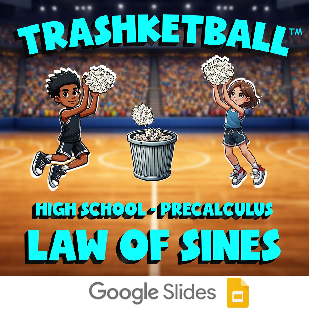 Law of Sines TRASHKETBALL Math Game - No Prep PreCalculus Review Activity