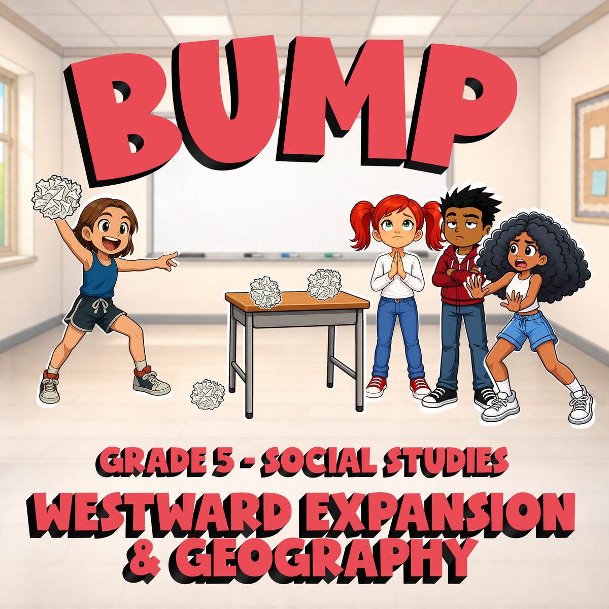 Westward Expansion & Geography BUMP Socials Game - No Prep Grade 5 Review
