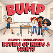 Review of Needs & Wants BUMP Socials Game - No Prep Grade 4 Review Activity