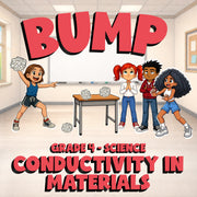 Conductivity in Materials BUMP Science Game - No Prep Grade 4 Review Activity