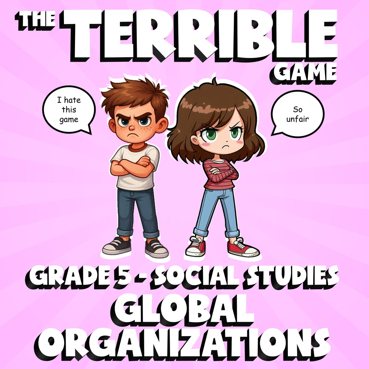 Global Organizations THE TERRIBLE GAME - No Prep Grade 5 Socials Review Activity