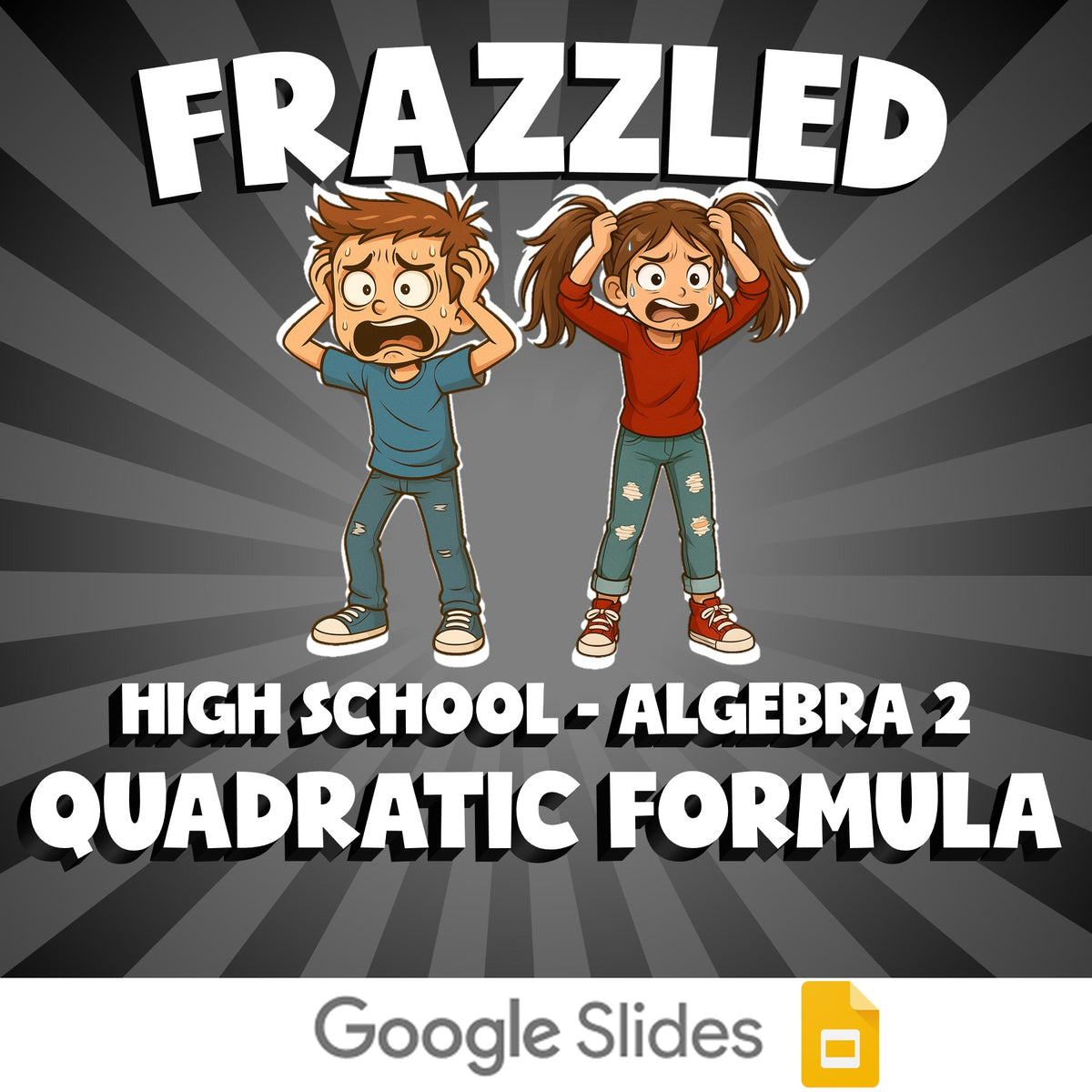 Quadratic Formula FRAZZLED Math Game - No Prep Algebra 2 Review Activity