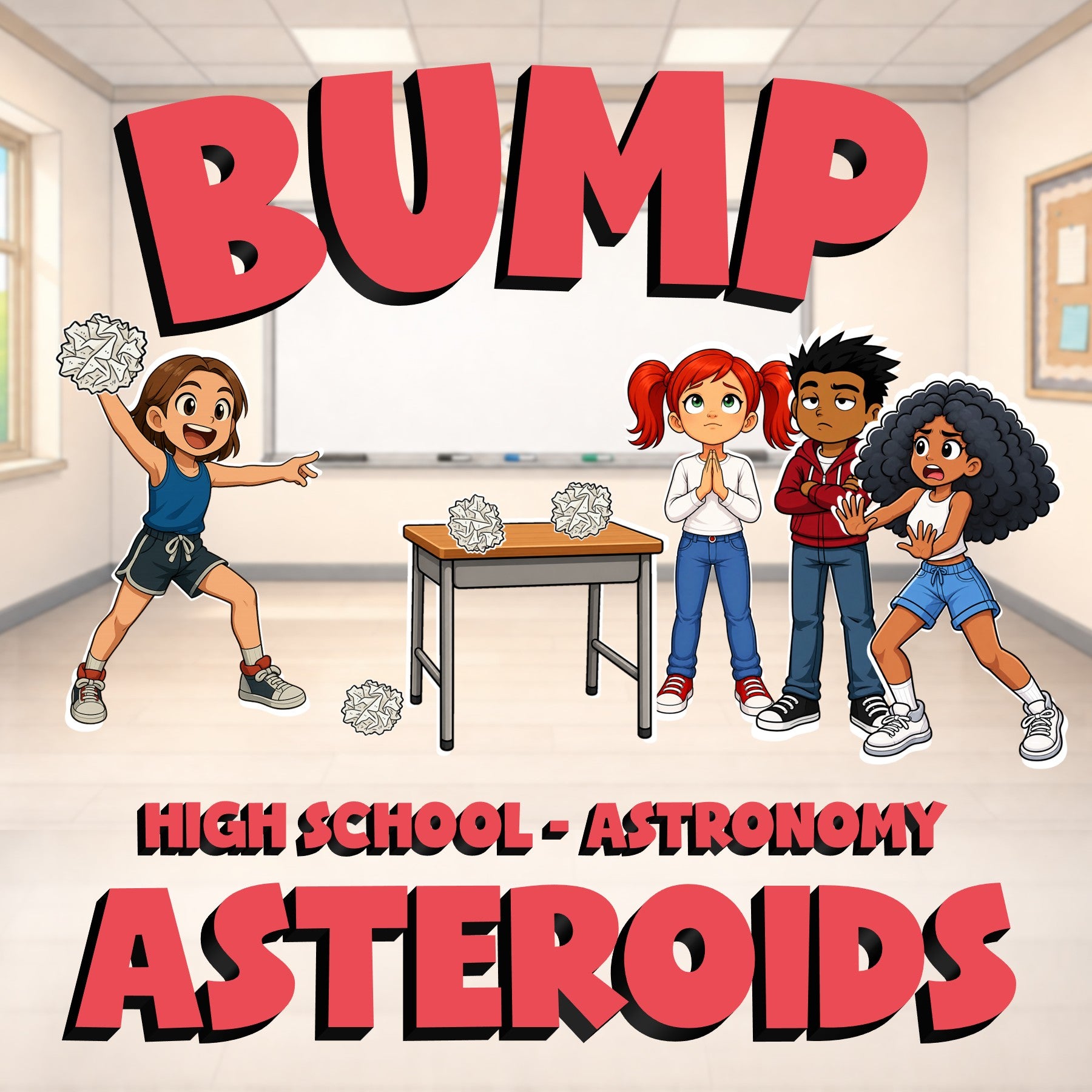 Asteroids BUMP Science Game - No Prep Astronomy Review Activity