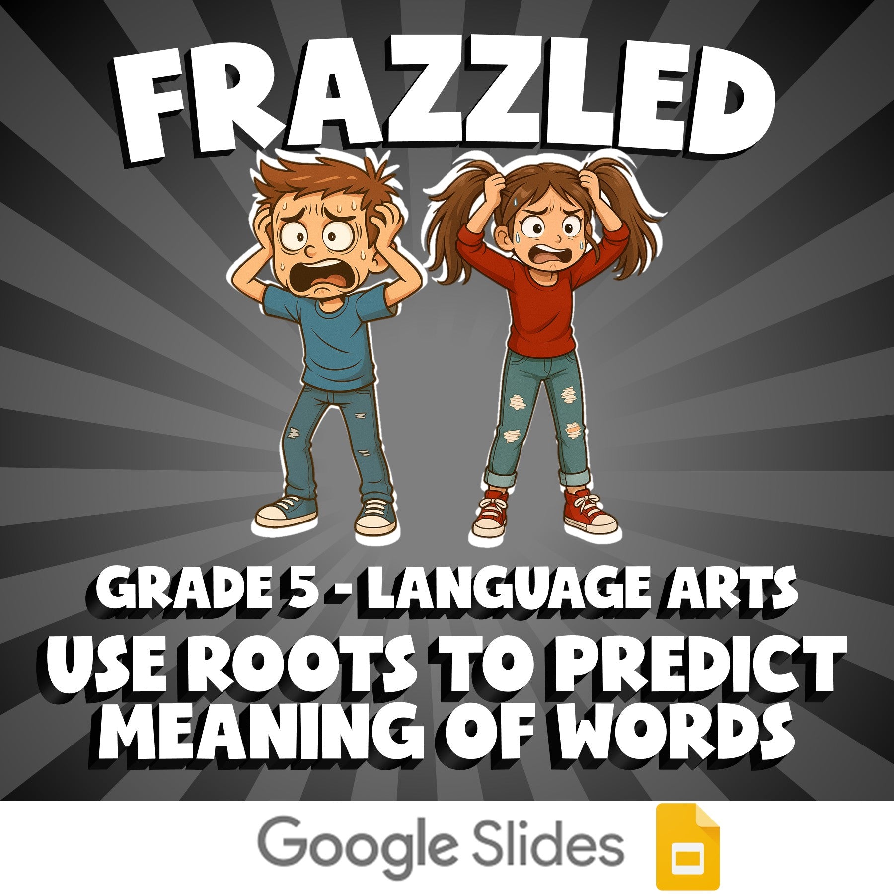 Use Roots to Predict Meaning of Words FRAZZLED ELA Game - No Prep Grade 5 Review