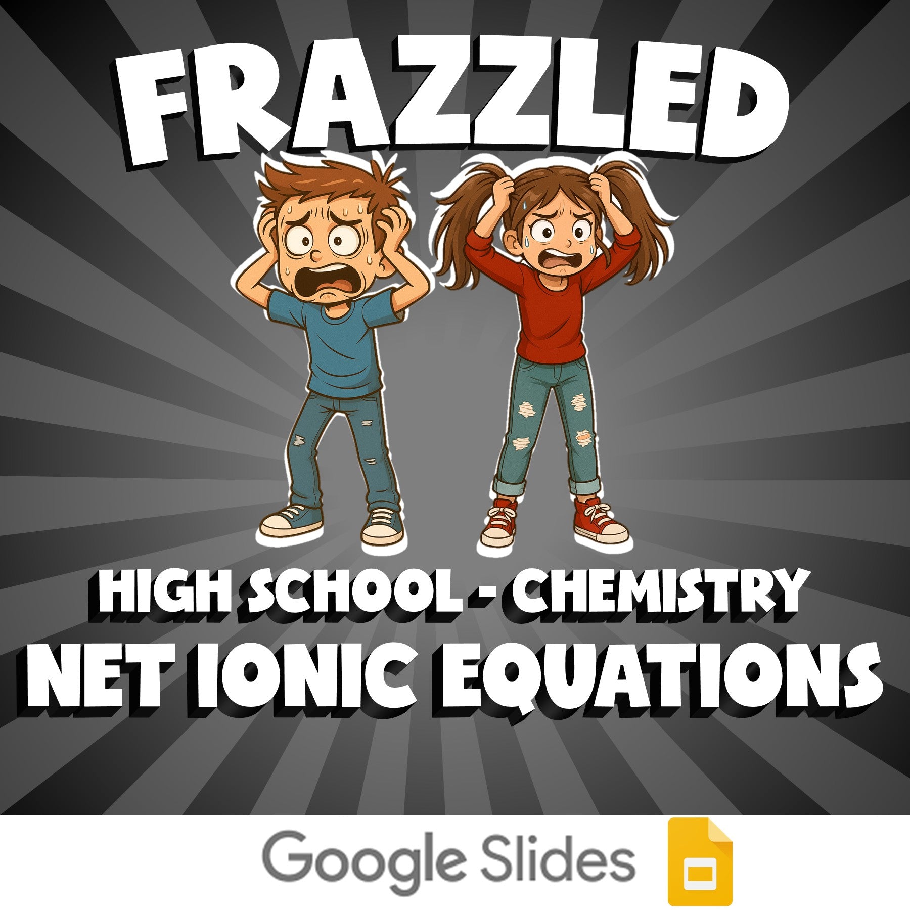 Net ionic Equations FRAZZLED Science Game - No Prep Chemistry Review Activity