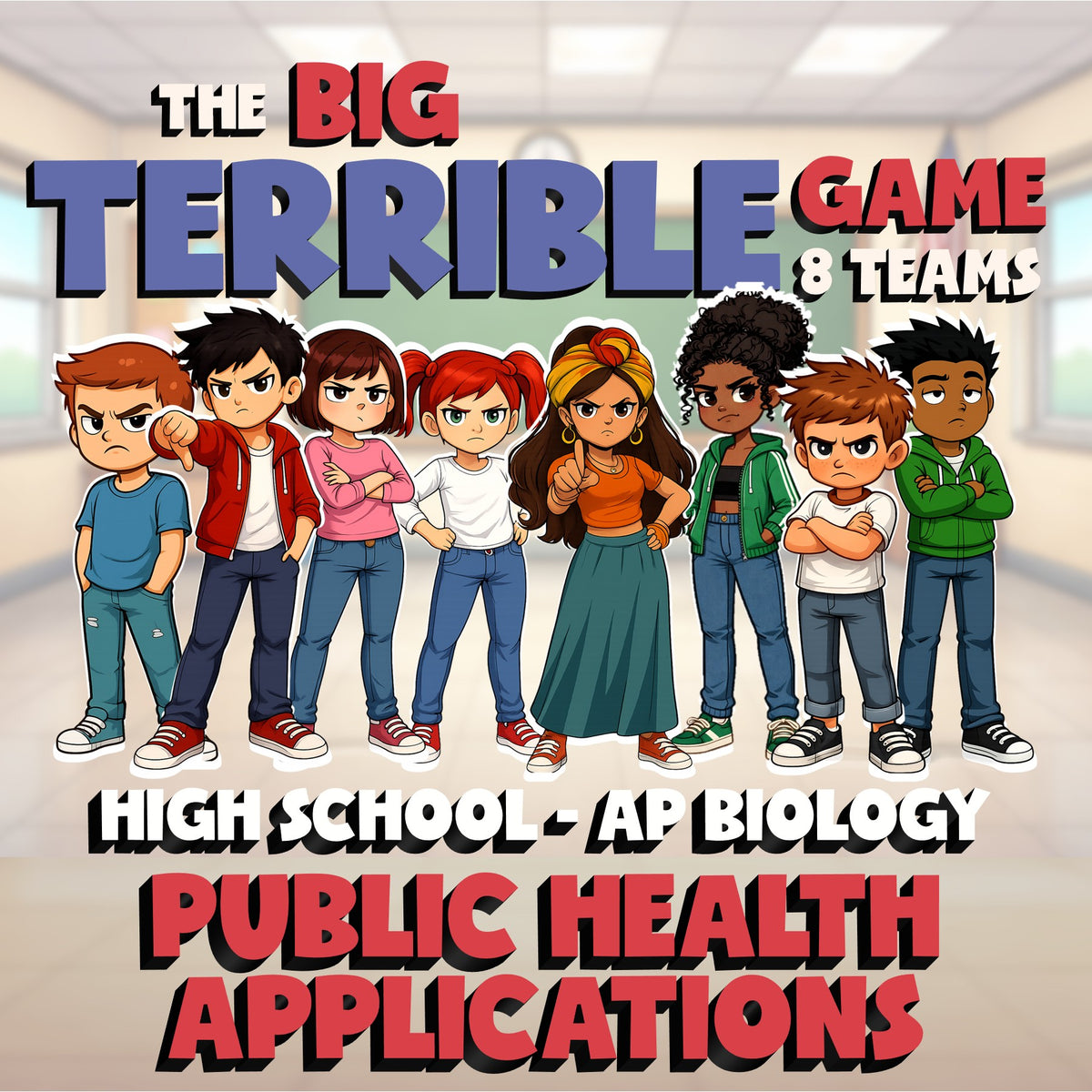 Public Health Applications BIG TERRIBLE GAME - No Prep AP Biology Science Review