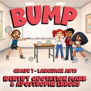 Identify Quotation Mark & Apostrophe Errors BUMP ELA Game - No Prep Grade 7