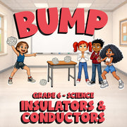 Insulators & Conductors BUMP Science Game - No Prep Grade 6 Review Activity