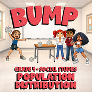 Population Distribution BUMP Socials Game - No Prep Grade 4 Review Activity