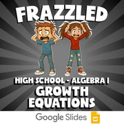 Growth Equations FRAZZLED Math Game - No Prep Algebra 1 Review Activity