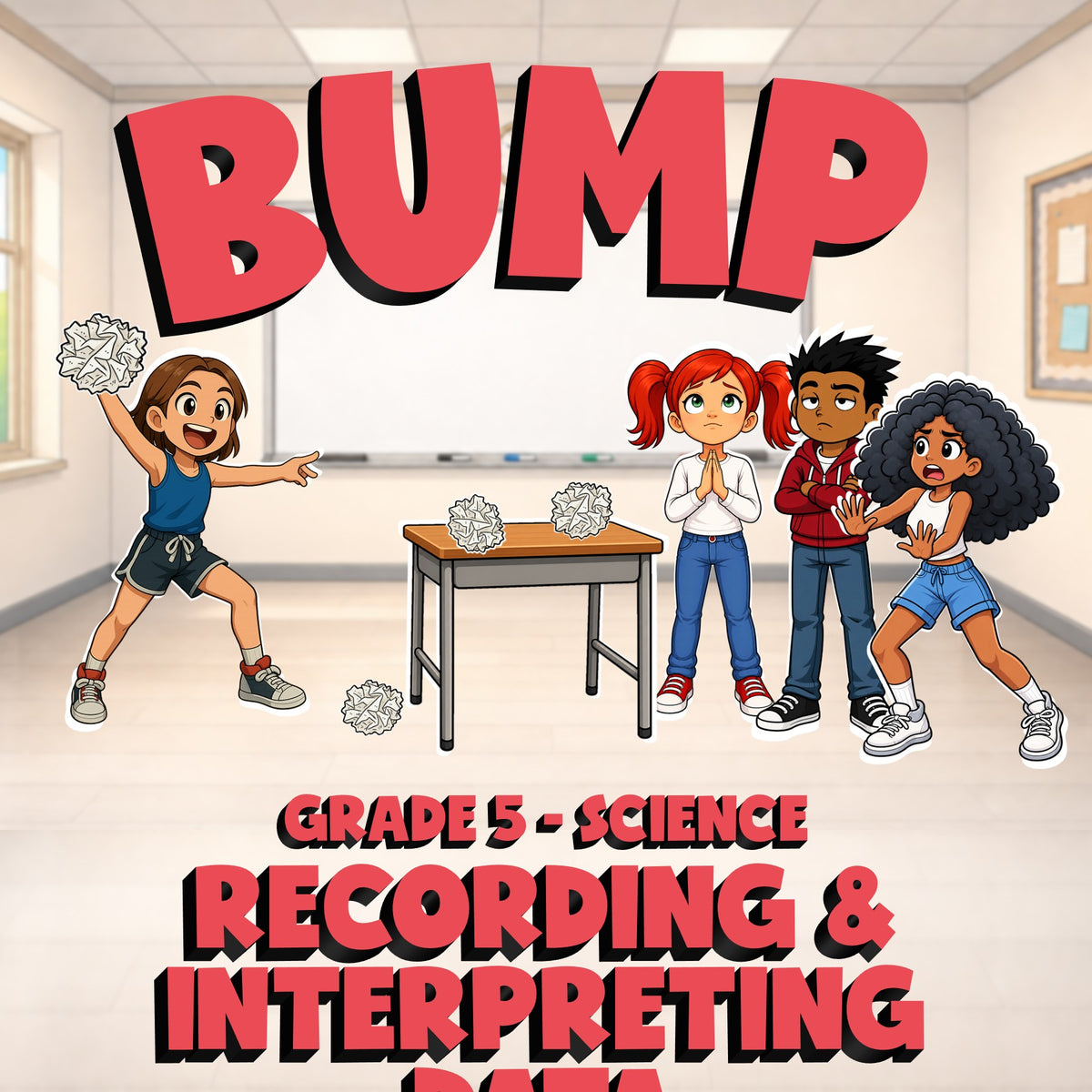 Recording & Interpreting Data BUMP Science Game - No Prep Grade 5 Review