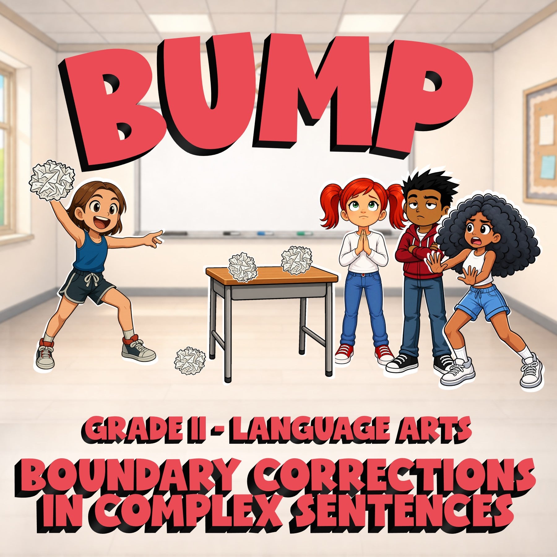Boundary Corrections in Complex Sentences BUMP ELA Game - No Prep Grade 11