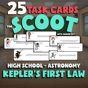 Kepler’s First Law SCOOT TASK CARDS Science Game - No Prep Astronomy Review