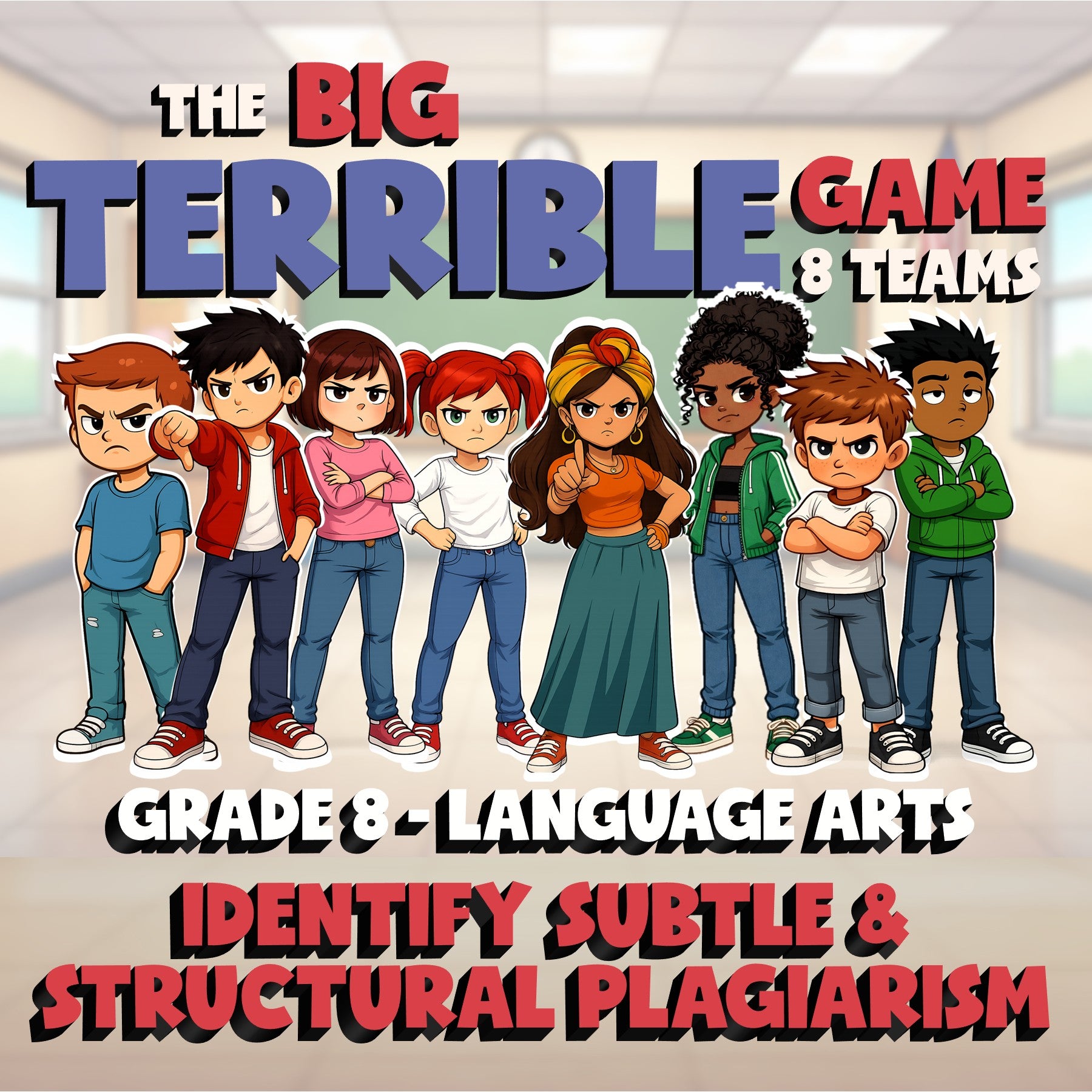 Identify Subtle & Structural Plagiarism BIG TERRIBLE GAME - Grade 8 ELA Review