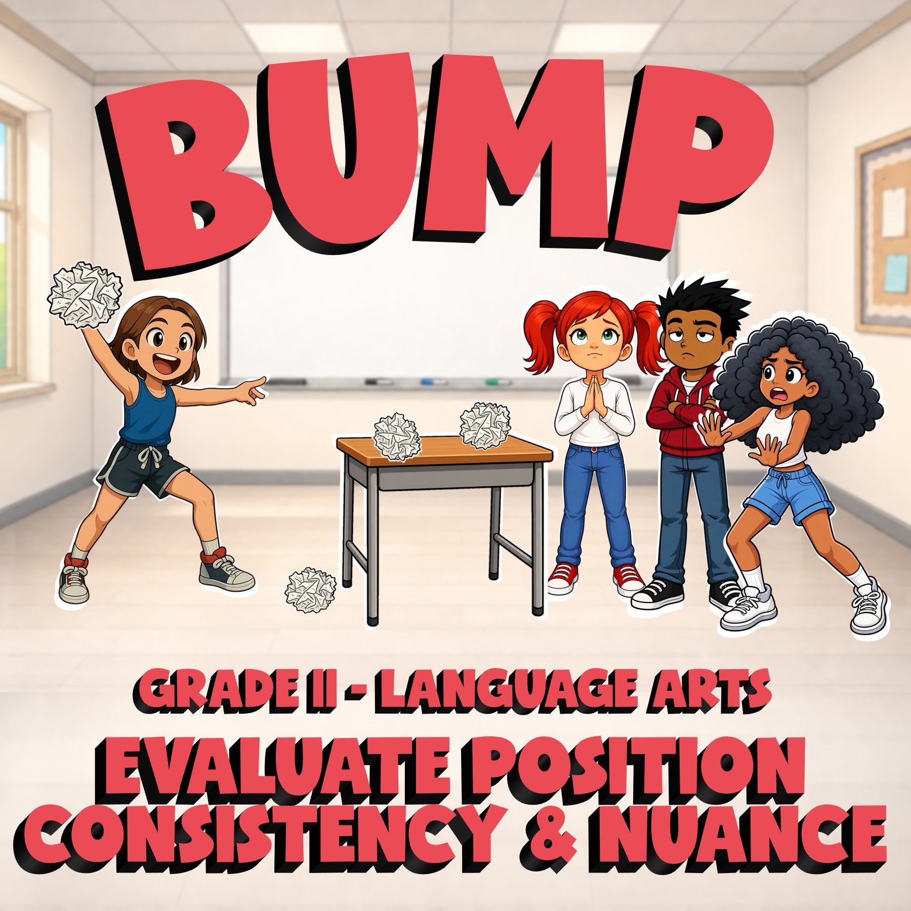 Evaluate Position Consistency & Nuance BUMP ELA Game - No Prep Grade 11 Review