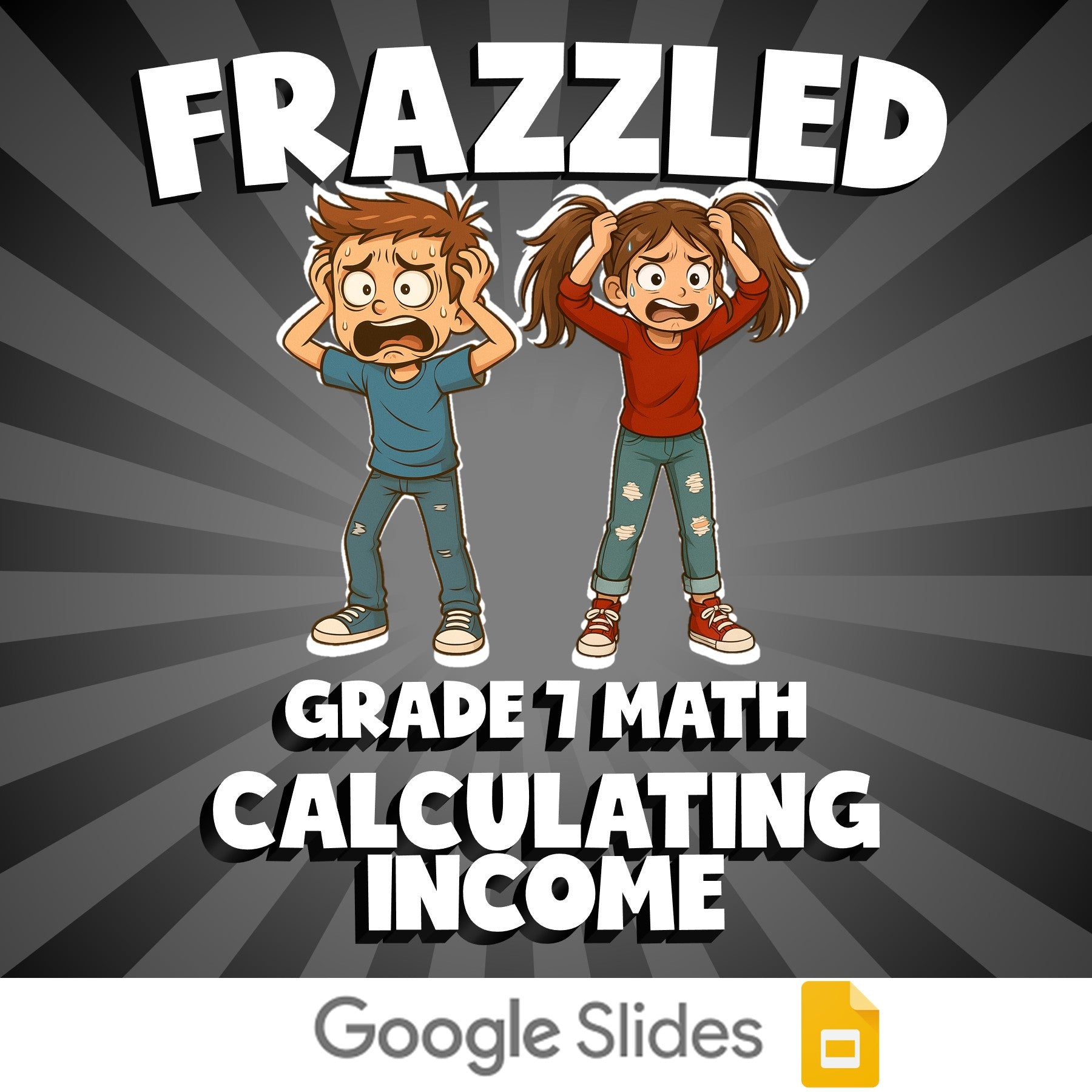 Calculating Income FRAZZLED Math Game - No Prep Grade 7 Review Activity