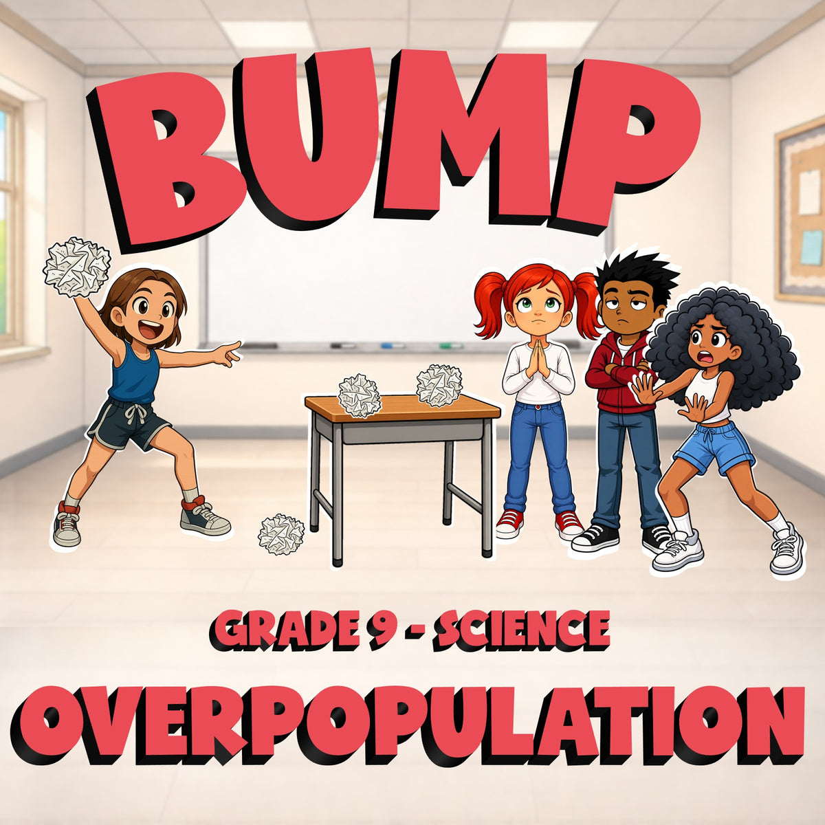 Overpopulation BUMP Science Game - No Prep Grade 9 Review Activity