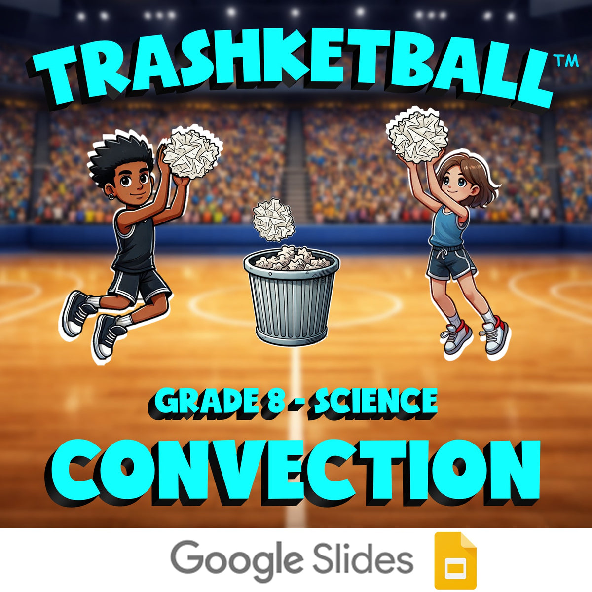 Convection TRASHKETBALL Science Game - No Prep Grade 8 Review Activity