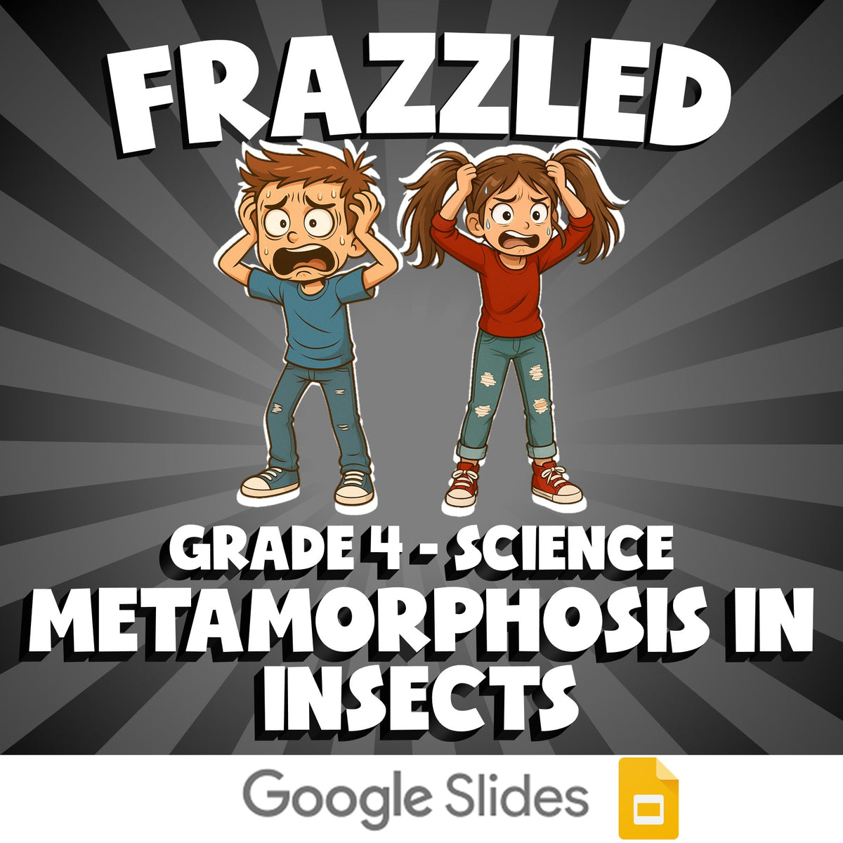 Metamorphosis in Insects FRAZZLED Science Game - No Prep Grade 4 Review Activity