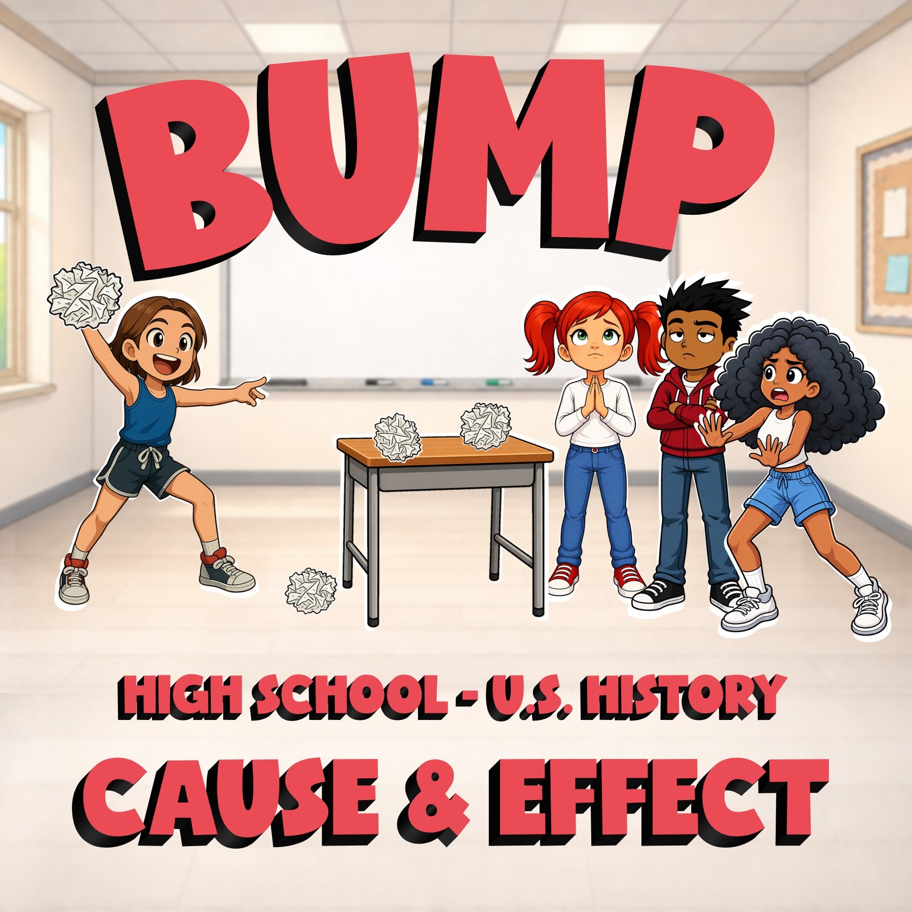 Cause & Effect BUMP U.S. History Game - No Prep Review Activity