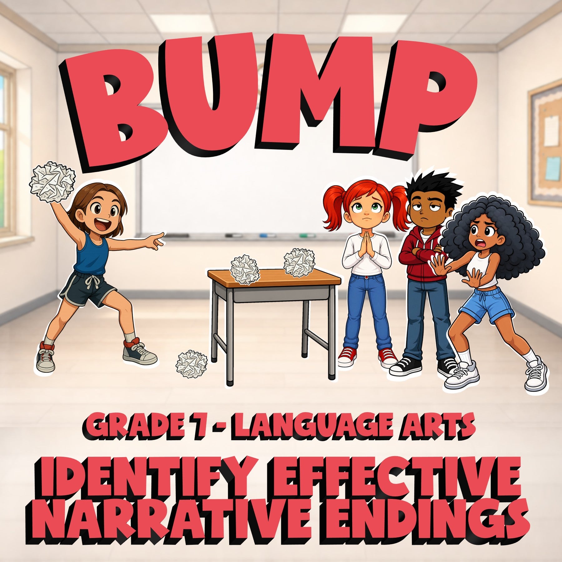 Identify Effective Narrative Endings BUMP ELA Game - No Prep Grade 7 Review