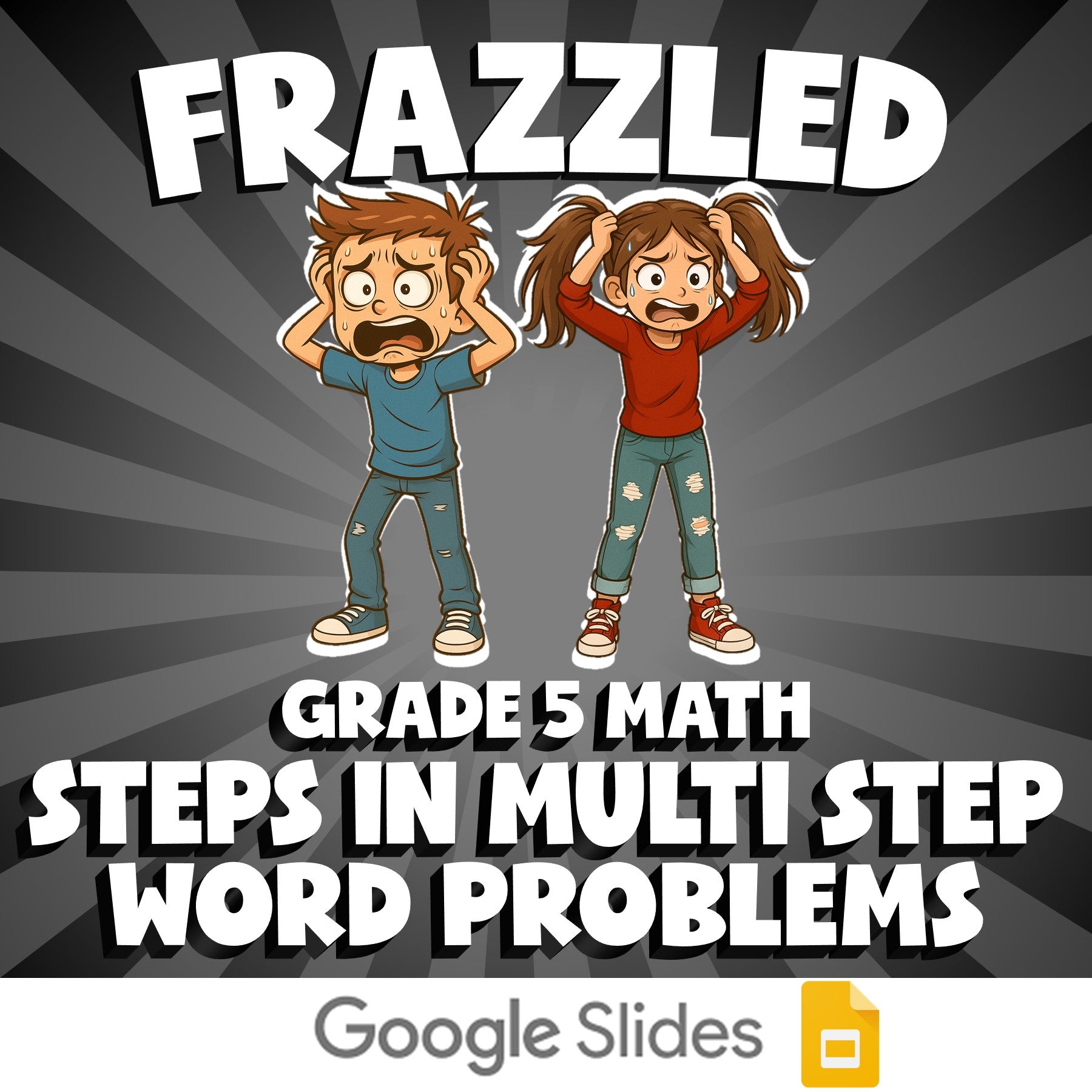 Steps in Multi Step Word Problems FRAZZLED Math Game - No Prep Grade 5 Review