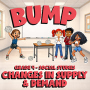 Changes in Supply & Demand BUMP Socials Game - No Prep Grade 4 Review Activity