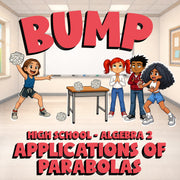 Applications of Parabolas BUMP Math Game - No Prep Algebra 2 Review Activity