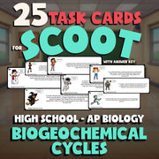 Biogeochemical Cycles SCOOT TASK CARDS Science Game - No Prep AP Biology Review