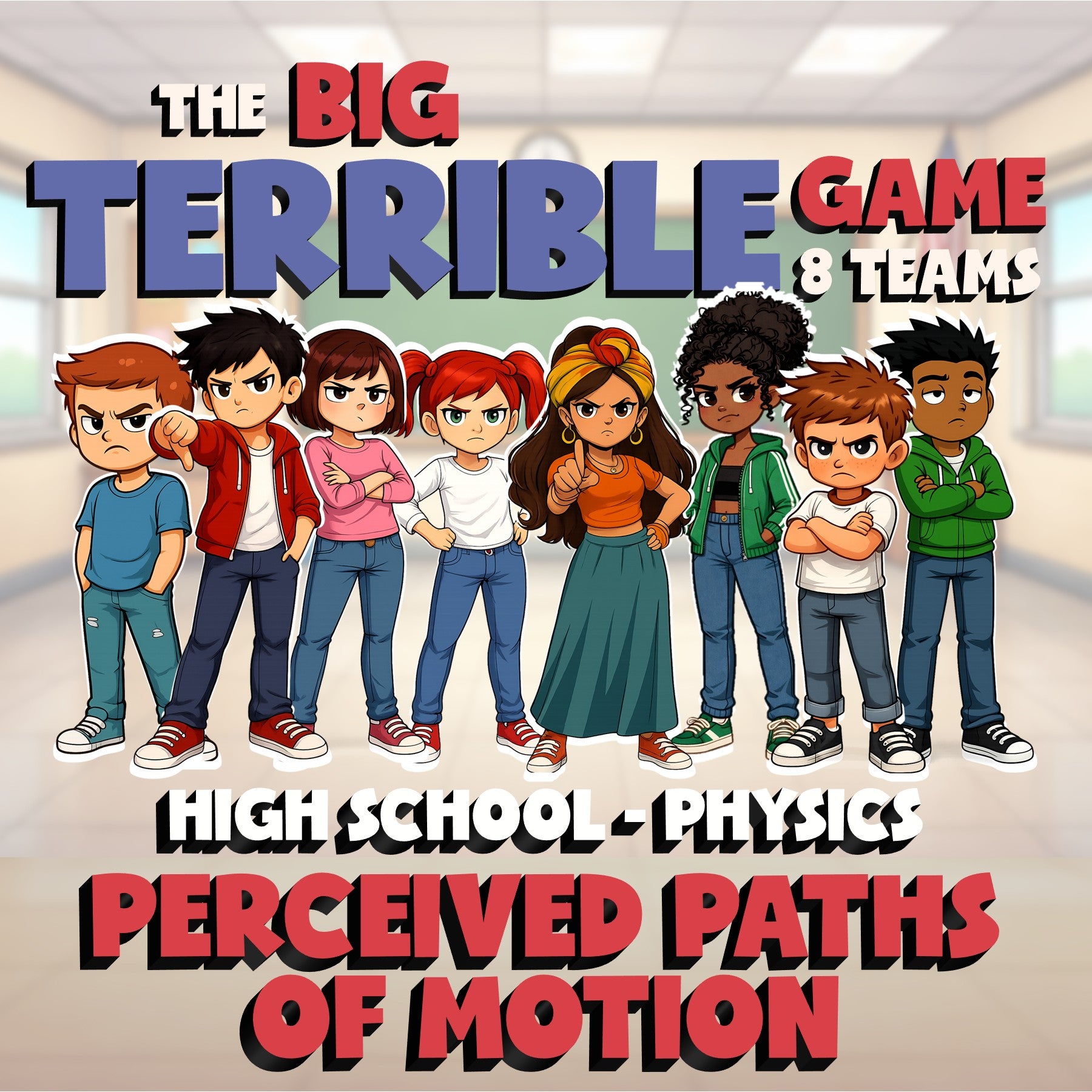 Perceived Paths of Motion BIG TERRIBLE GAME - No Prep Physics Science Review
