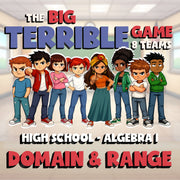 Domain & Range BIG TERRIBLE GAME - No Prep Algebra 1 Math Review Activity