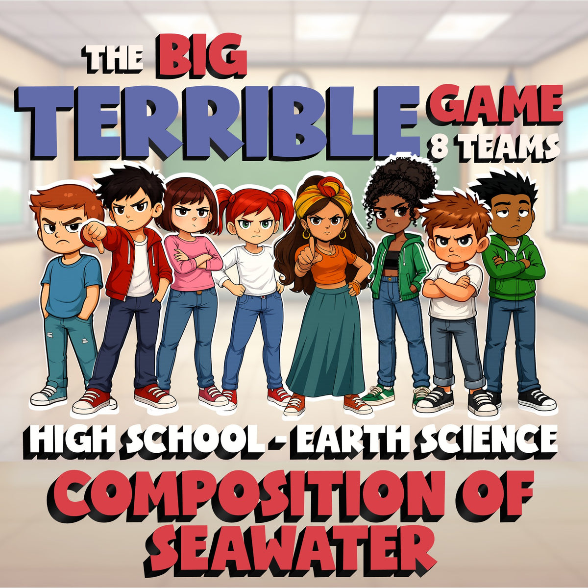 Composition of Seawater BIG TERRIBLE GAME - No Prep Earth Science Review
