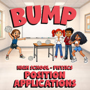 Position Applications BUMP Science Game - No Prep Physics Review Activity