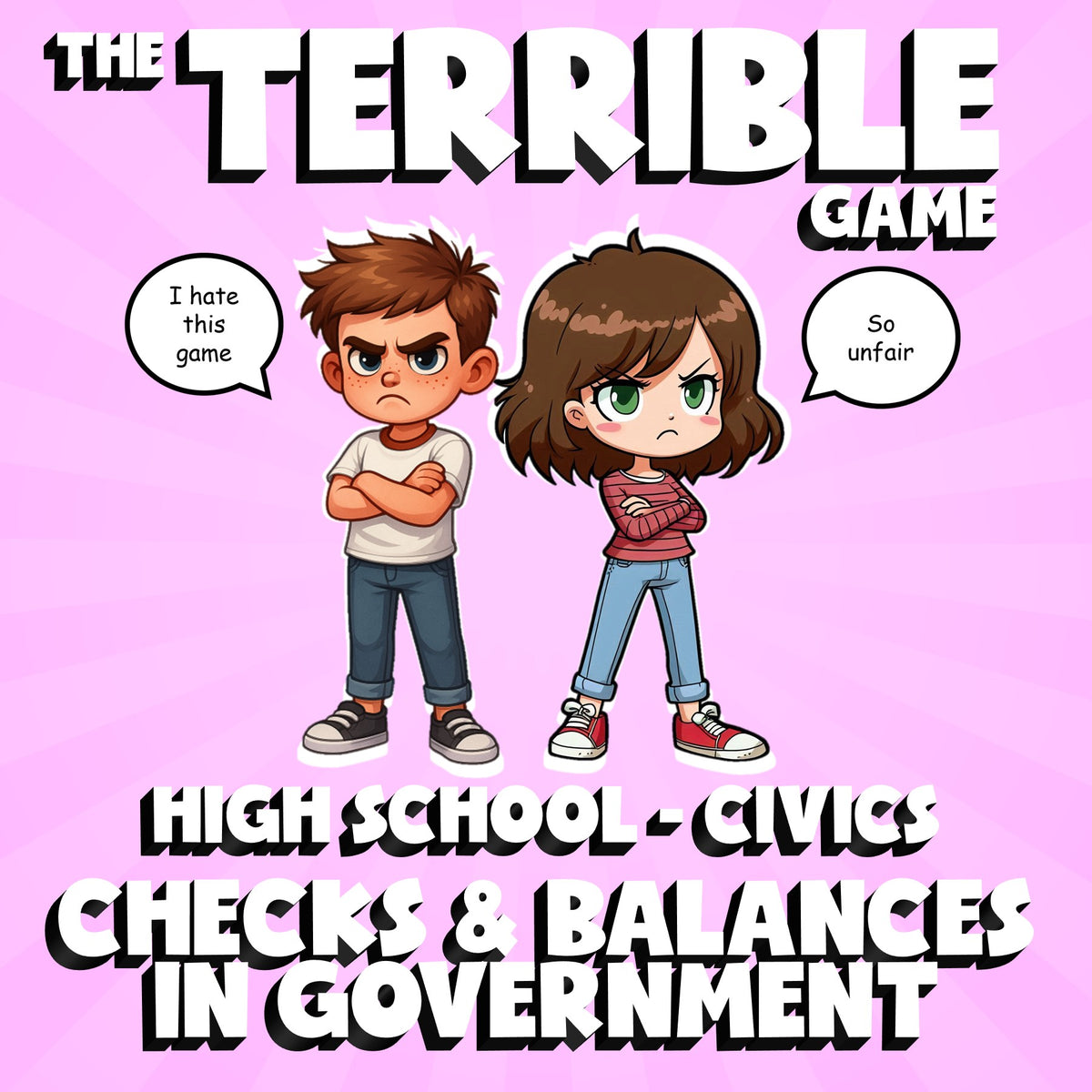 Checks & Balances in Government THE TERRIBLE GAME - No Prep Civics Review