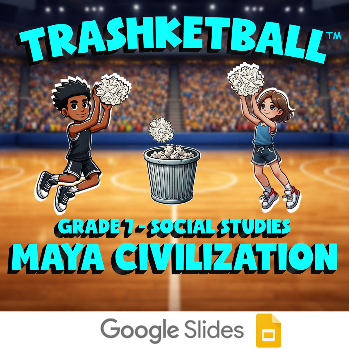 Maya Civilization TRASHKETBALL Socials Game - No Prep Grade 7 Review Activity