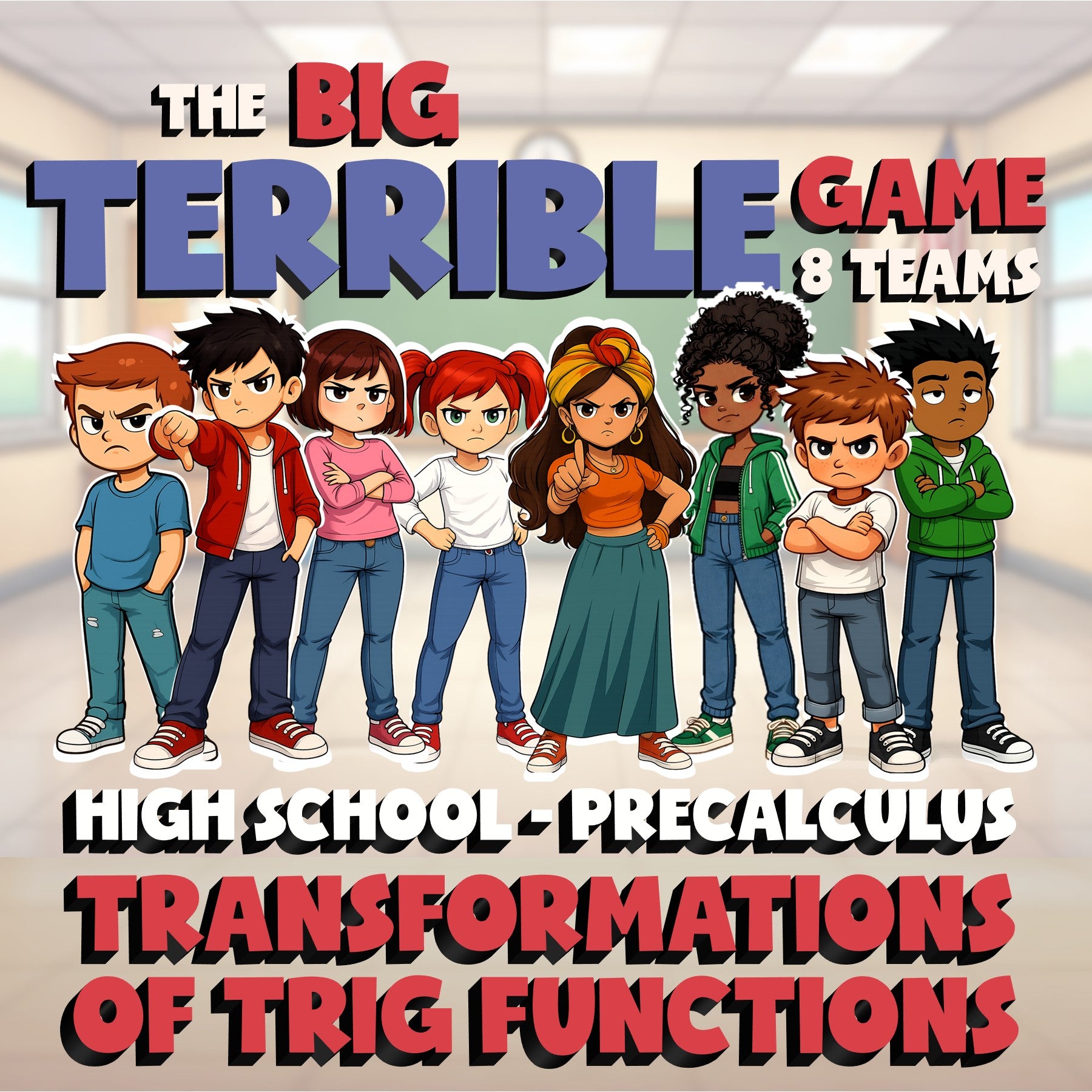 Transformations of Trig Functions BIG TERRIBLE GAME - PreCalculus Math Review