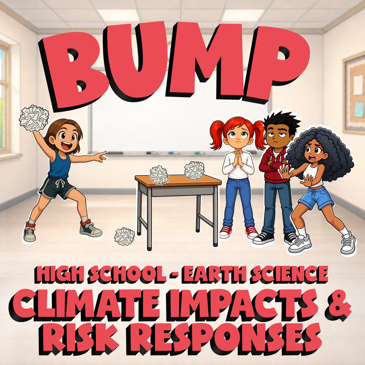 Climate Impacts & Risk Responses BUMP Game - No Prep Earth Science Review