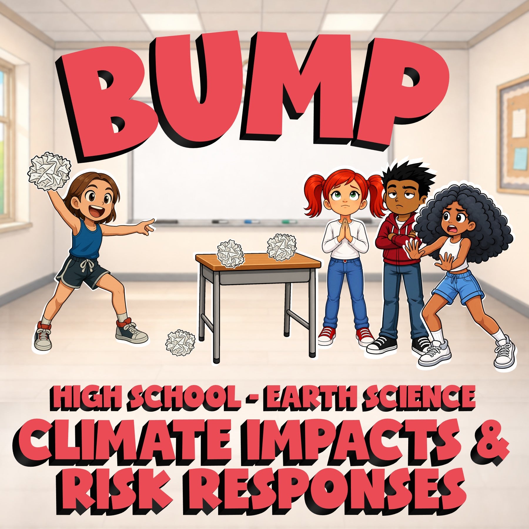Climate Impacts & Risk Responses BUMP Game - No Prep Earth Science Review