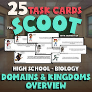Domains & Kingdoms Overview SCOOT TASK CARDS Science Game - No Prep Biology