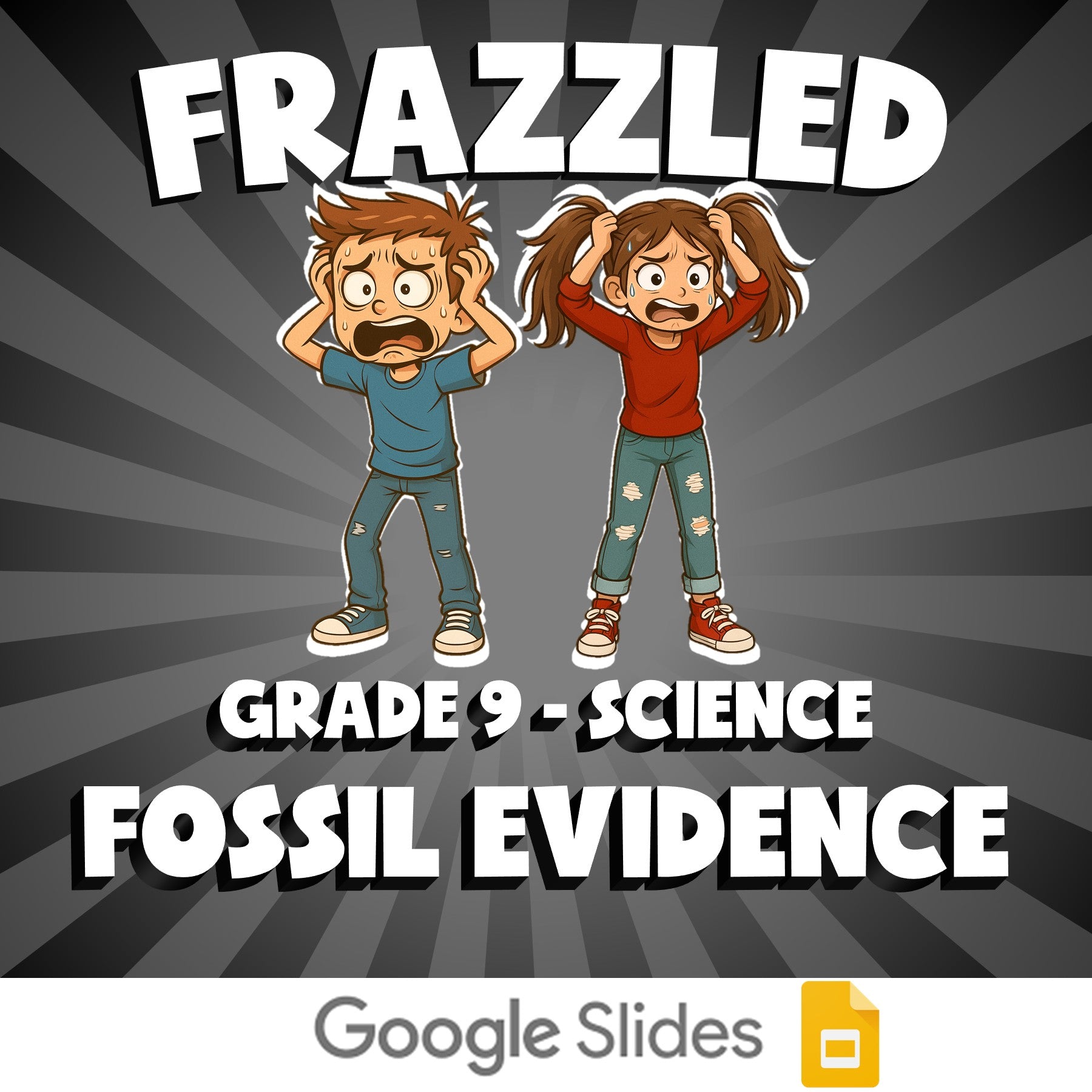 Fossil Evidence FRAZZLED Science Game - No Prep Grade 9 Review Activity