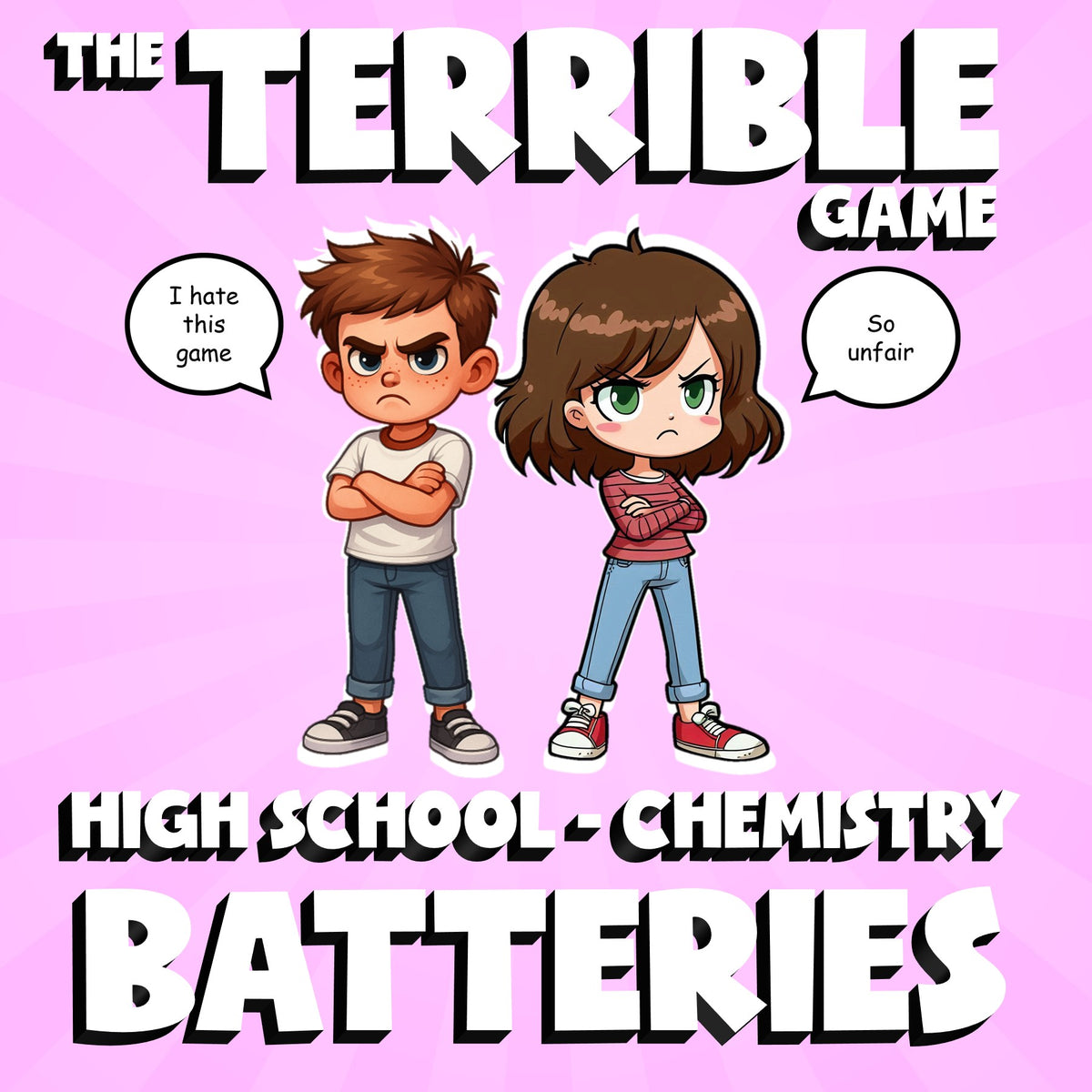 Batteries THE TERRIBLE GAME - No Prep Chemistry Science Review Activity